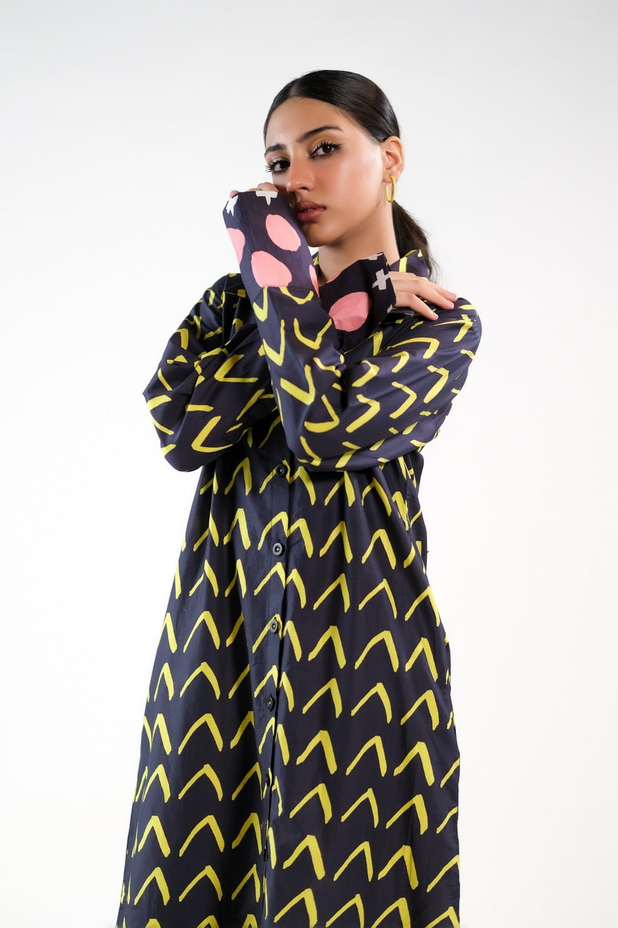 Sprinkles Stitched 1 Piece Summer Shirts Women Collection'2025-Neon Popart/ Neon Cyber - Cambric