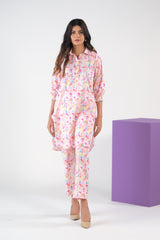 Sprinkles Stitched 2 Piece Summer Co Ord Sets Women Collection'2025-Color Splash/Watercolor Charm - Cambric