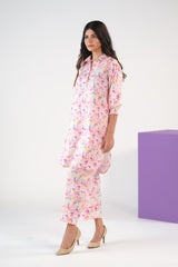 Sprinkles Stitched 2 Piece Summer Co Ord Sets Women Collection'2025-Color Splash/Watercolor Charm - Cambric