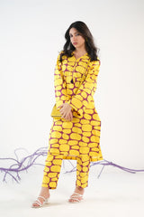 Sprinkles Stitched 2 Piece Summer Co Ord Sets Women Collection'2025-Yellow Stones - Cambric