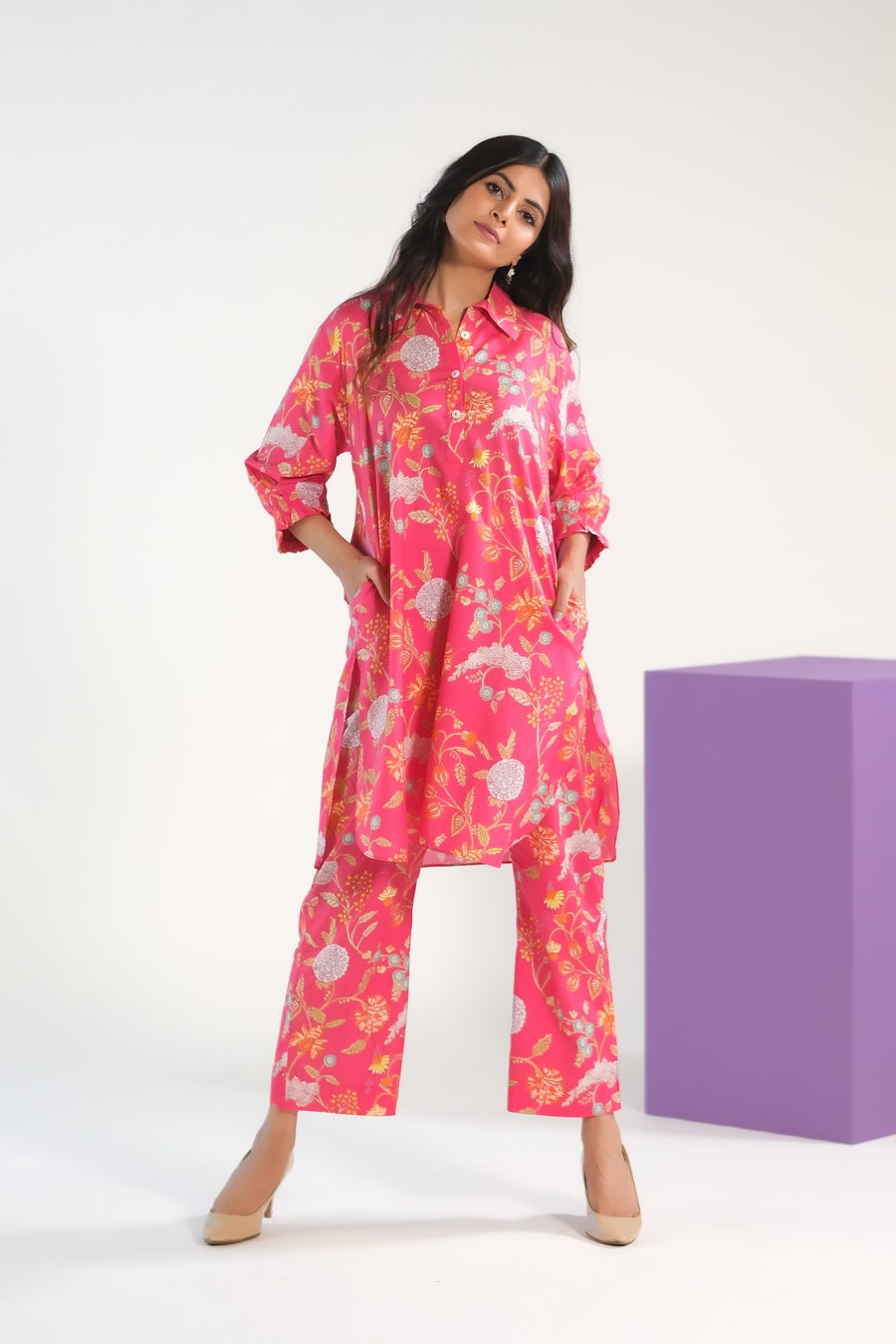 Sprinkles Stitched 2 Piece Summer Co Ord Sets Women Collection'2025-Blush Blossom Charm - Luxury Lawn