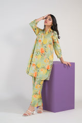 Sprinkles Stitched 2 Piece Summer Co Ord Sets Women Collection'2025-Serene Meadows - Slub Cotton