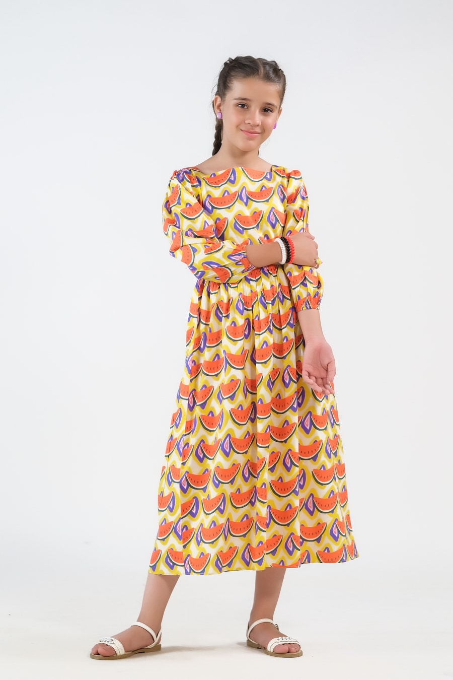 Sprinkles Stitched 1 Piece Summer Shirts Kids Collection'2025-Watermelon Whirl - Cambric