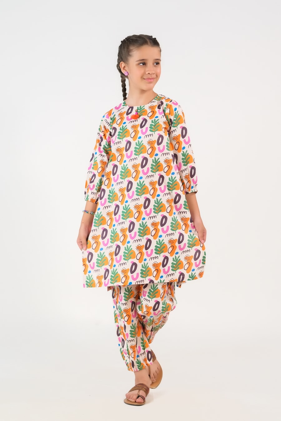 Sprinkles Stitched 2 Piece Summer Co Ord Sets Kids Collection'2025-Boho Bliss - Slub Cotton