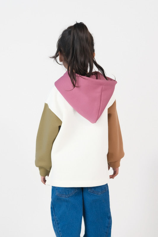Sprinkles Stitched 1 Piece Winter Shirts Kids Collection'2025-Pastel Panel Hoodie