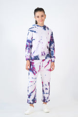 Sprinkles Stitched 2 Piece Winter Co Ord Sets Kids Collection'2025-Tie Die Hoodie With Jogger Pants - Galaxy