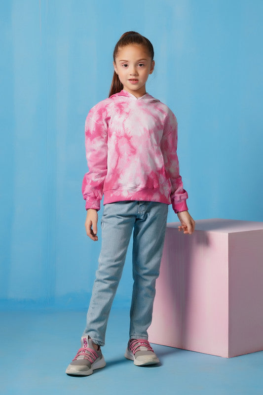 Sprinkles Stitched 1 Piece Winter Shirts Kids Collection'2025-Terry Cloth Graphic Hoodie - Pink