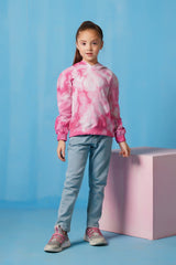 Sprinkles Stitched 1 Piece Winter Shirts Kids Collection'2025-Terry Cloth Graphic Hoodie - Pink
