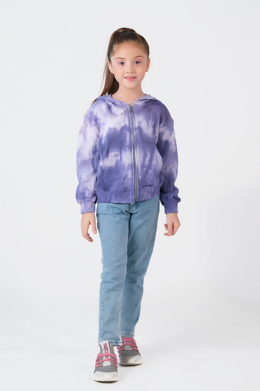 Sprinkles Stitched 1 Piece Winter Shirts Kids Collection'2025-Terry Cloth Zip Up Hoodie - Purple