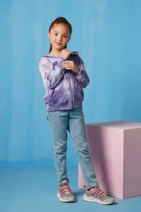 Sprinkles Stitched 1 Piece Winter Shirts Kids Collection'2025-Terry Cloth Zip Up Hoodie - Purple