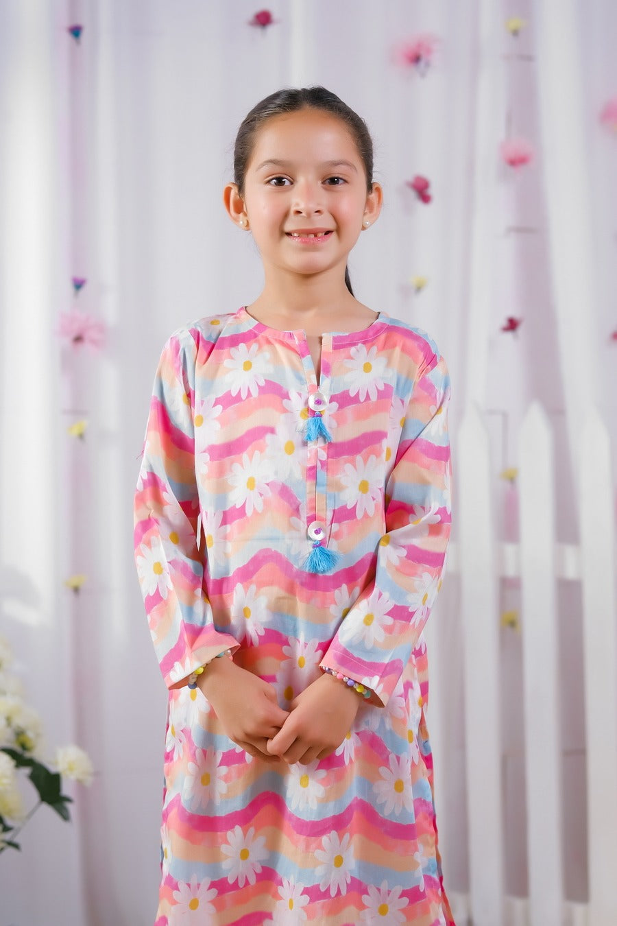 Sprinkles Stitched 2 Piece Summer Luxury Lawn Kids Collection'2025-Floral Splash -  2 Pcs Set - Luxury Lawn