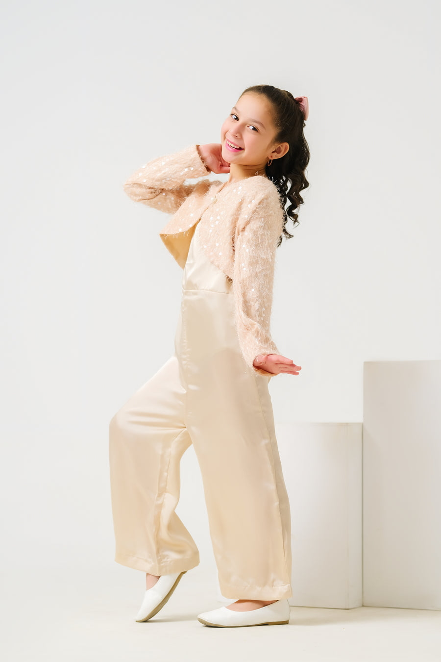Sprinkles Stitched 2 Piece Formals Jumpsuit Kids Collection'2025-Chic Sparkle Ensemble Jumpsuit with Bolero Jacket