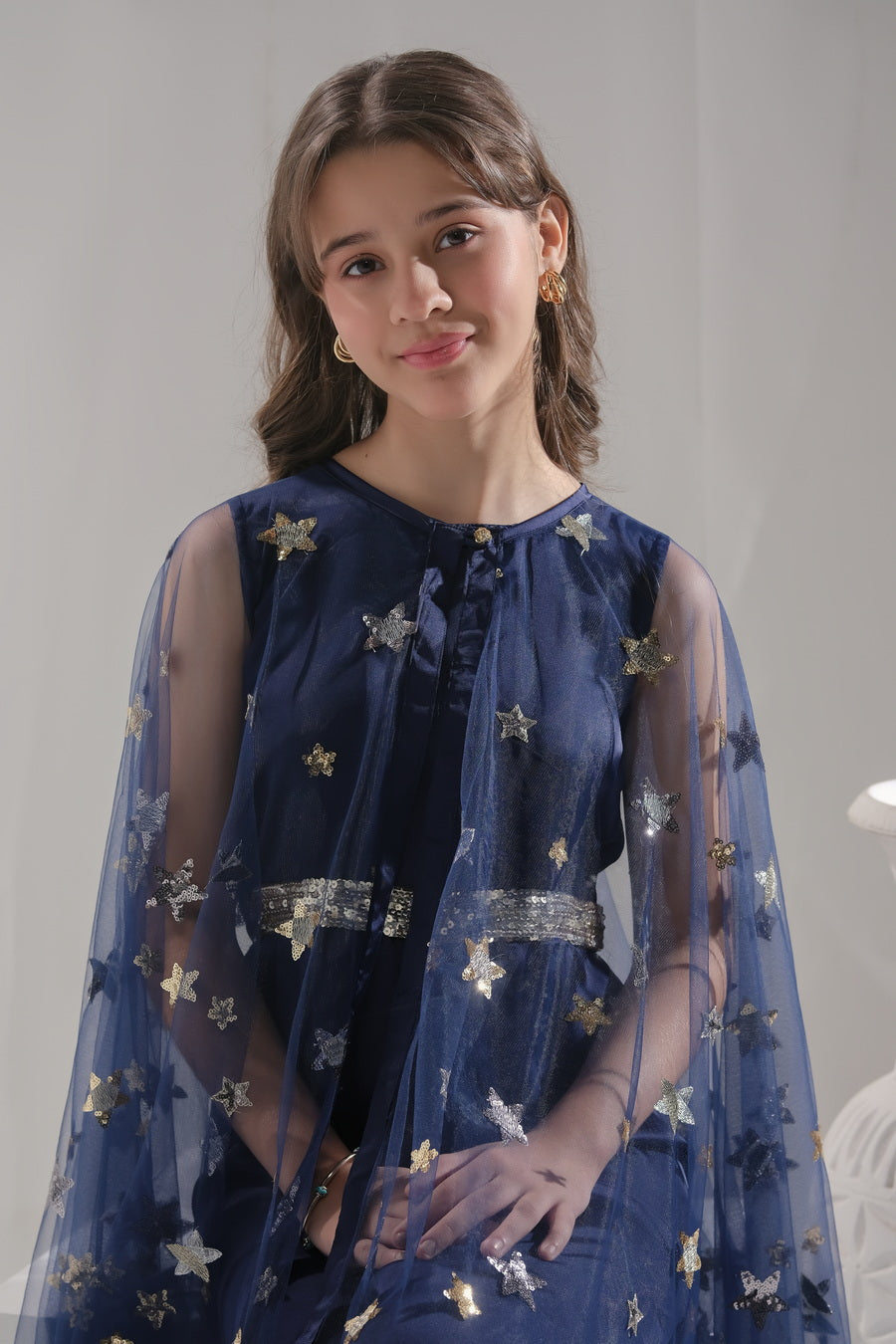 Sprinkles Stitched 2 Piece Formals Jumpsuit Kids Collection'2025-Sitara - 2 pcs Jumpsuit  Long Cape