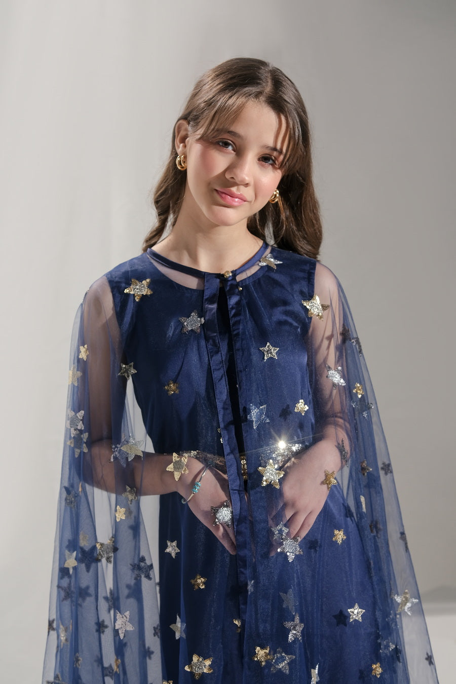 Sprinkles Stitched 2 Piece Formals Jumpsuit Kids Collection'2025-Sitara - 2 pcs Jumpsuit  Long Cape