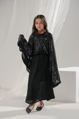 Sprinkles Stitched 2 Piece Formals Festive Kids Collection'2025-Eclipse - 2pcs Long Dress  Poncho
