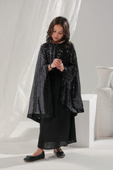 Sprinkles Stitched 2 Piece Formals Festive Kids Collection'2025-Eclipse - 2pcs Long Dress  Poncho