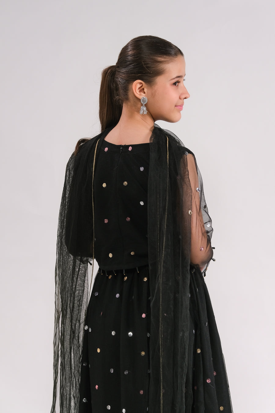 Sprinkles Stitched 3 Piece Formals Festive Kids Collection'2025-Midnight Bloom - 3pcs