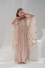 Sprinkles Stitched 2 Piece Formals Festive Kids Collection'2025-Fairy Tale Bloom - 2pcs Long Dress  Net Jacket
