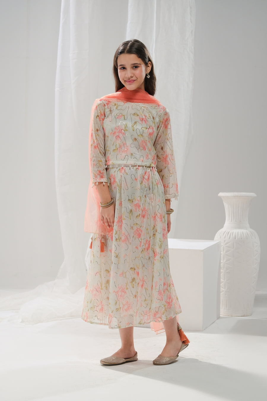 Sprinkles Stitched 3 Piece Formals Festive Kids Collection'2025-Floral Cascade -  3pc