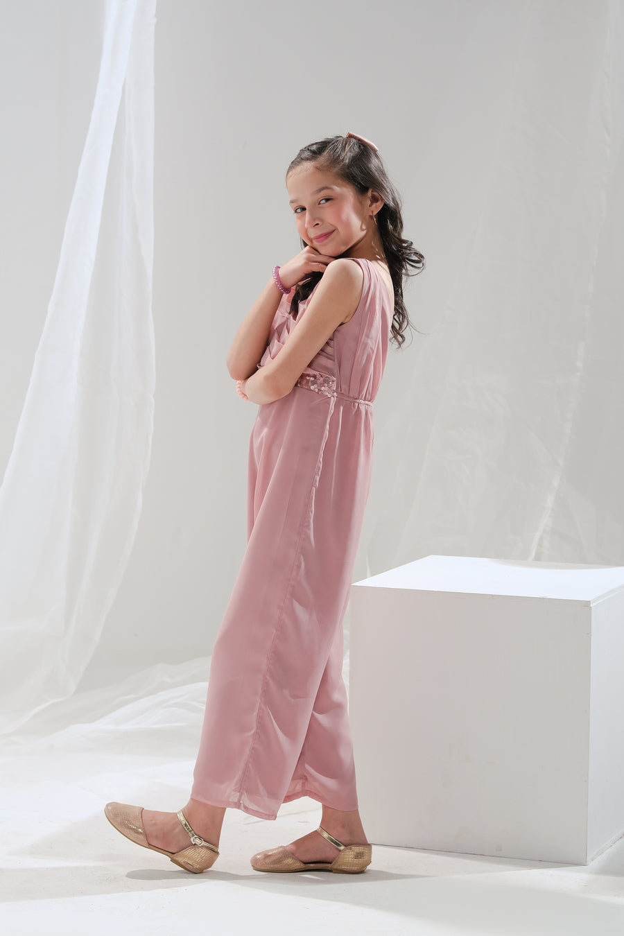 Sprinkles Stitched 1 Piece Formals Jumpsuit Kids Collection'2025-Pearl Glow - Jumpsuit