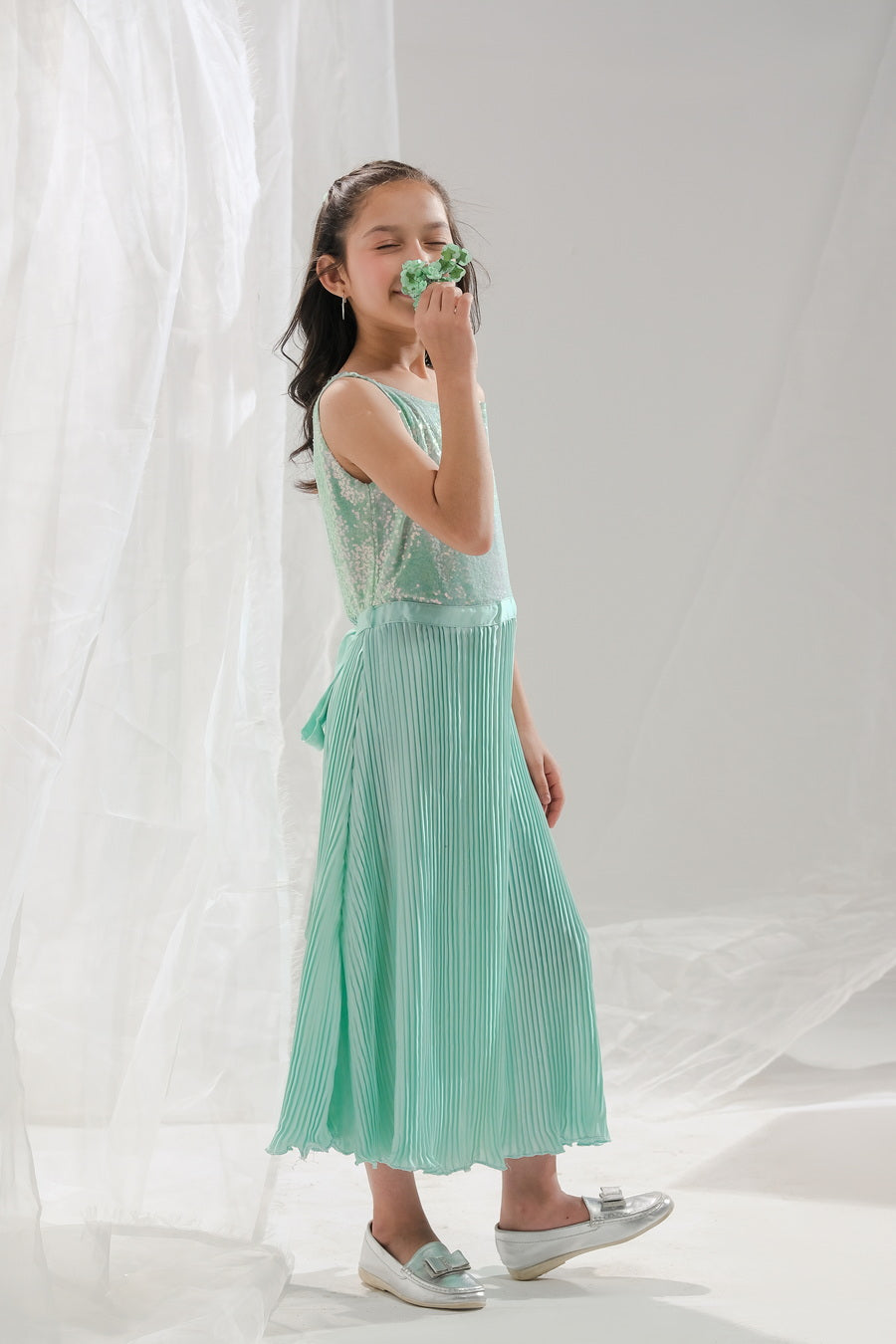 Sprinkles Stitched 1 Piece Formals Festive Kids Collection'2025-Aqua Glimmer