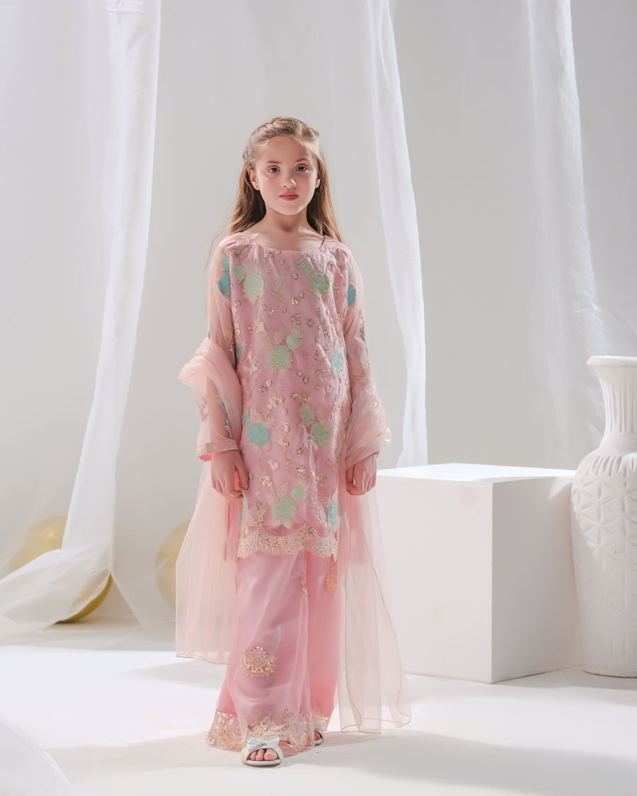 Sprinkles Stitched 3 Piece Formals Festive Kids Collection'2025-Aiza - 3-Piece Embroidered Set