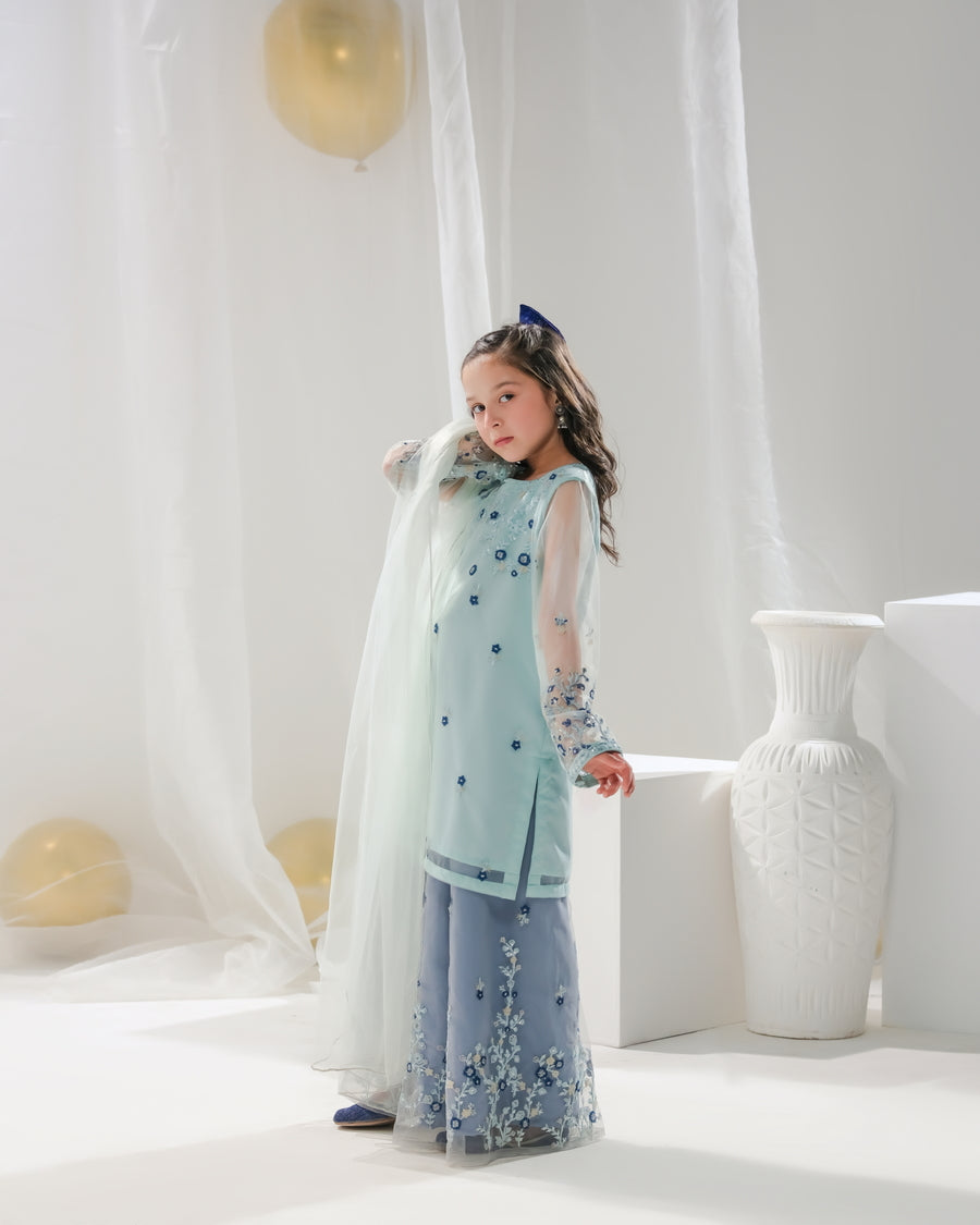 Sprinkles Stitched 3 Piece Formals Festive Kids Collection'2025-Hania - 3pcs Embroidered Gharara