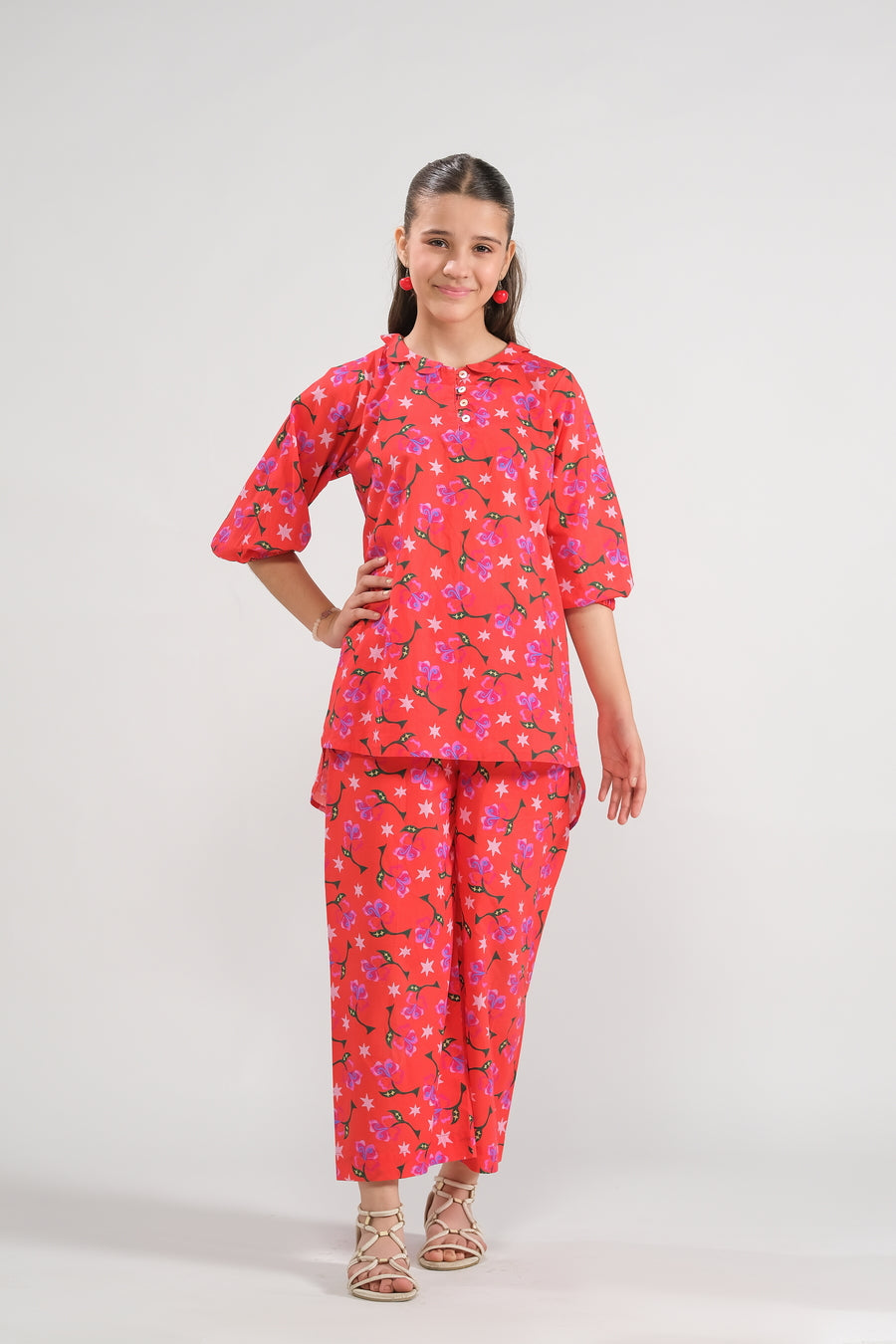 Sprinkles Stitched 2 Piece Summer Co Ord Sets Kids Collection'2025-Cherry Blossom - Co-ord Set