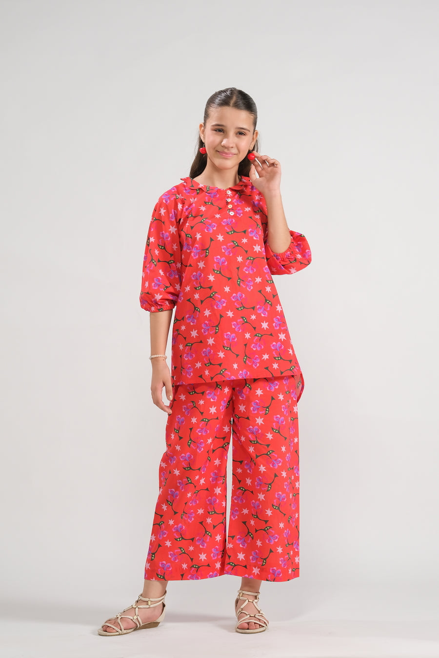 Sprinkles Stitched 2 Piece Summer Co Ord Sets Kids Collection'2025-Cherry Blossom - Co-ord Set