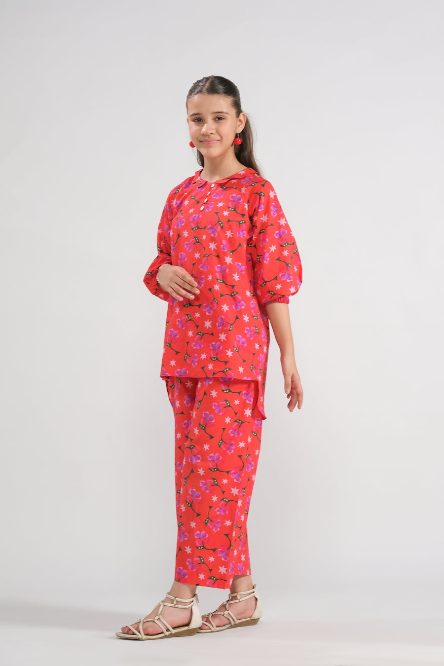 Sprinkles Stitched 2 Piece Summer Co Ord Sets Kids Collection'2025-Cherry Blossom - Co-ord Set