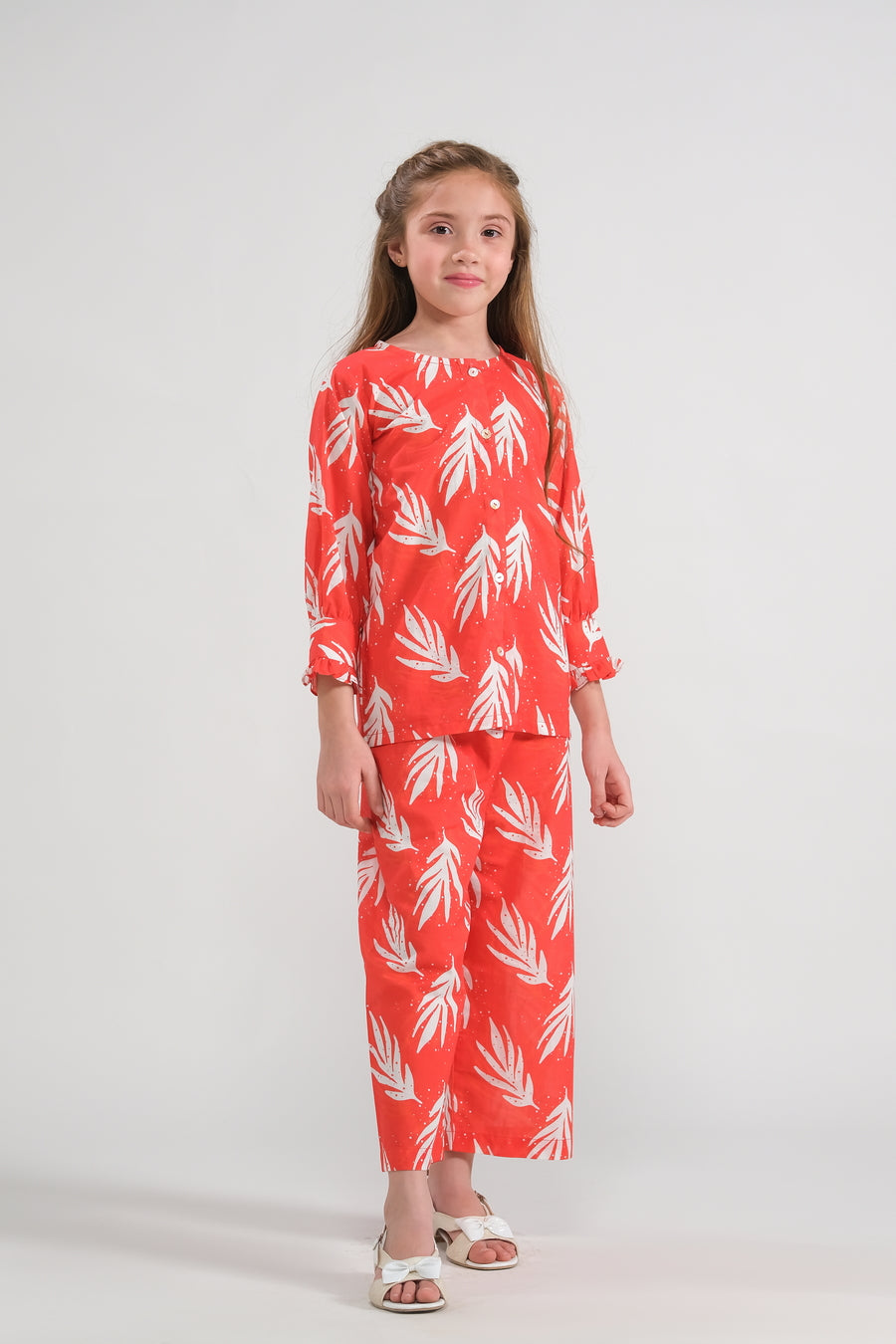 Sprinkles Stitched 2 Piece Summer Co Ord Sets Kids Collection'2025-Coral Whispers - Co-ord Set