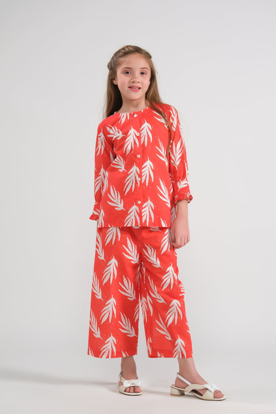 Sprinkles Stitched 2 Piece Summer Co Ord Sets Kids Collection'2025-Coral Whispers - Co-ord Set
