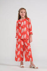 Sprinkles Stitched 2 Piece Summer Co Ord Sets Kids Collection'2025-Coral Whispers - Co-ord Set