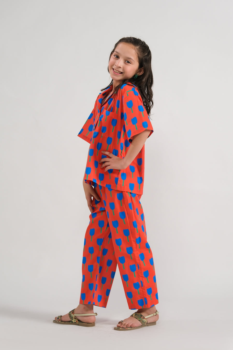 Sprinkles Stitched 2 Piece Summer Co Ord Sets Kids Collection'2025-Tulip Charm - Co-ord Set