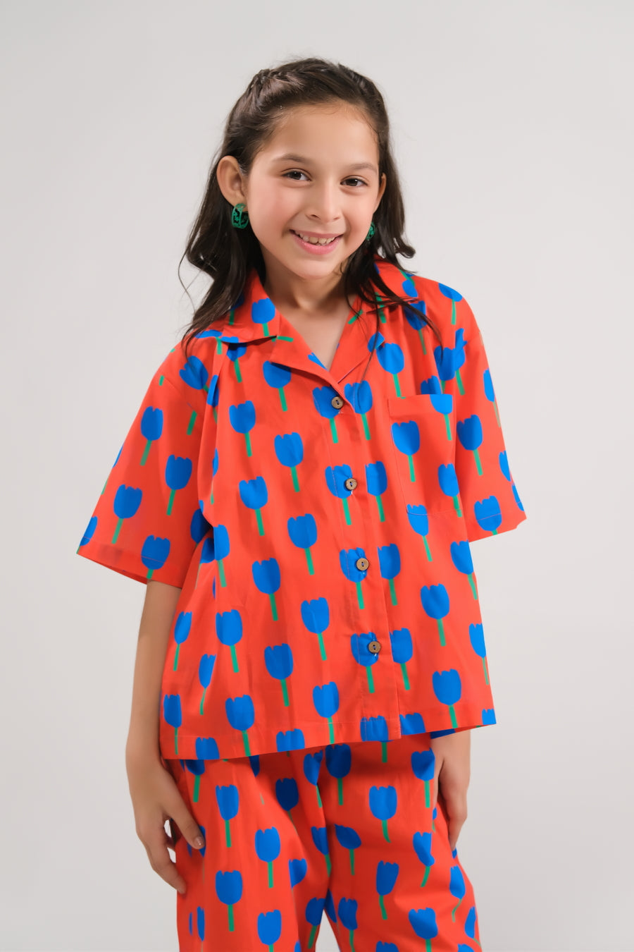 Sprinkles Stitched 2 Piece Summer Co Ord Sets Kids Collection'2025-Tulip Charm - Co-ord Set