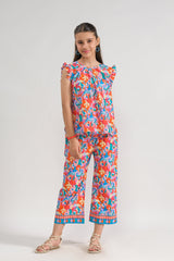 Sprinkles Stitched 2 Piece Summer Co Ord Sets Kids Collection'2025-Sunset Petals - Co-ord Set