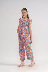 Sprinkles Stitched 2 Piece Summer Co Ord Sets Kids Collection'2025-Sunset Petals - Co-ord Set