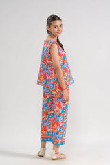 Sprinkles Stitched 2 Piece Summer Co Ord Sets Kids Collection'2025-Sunset Petals - Co-ord Set