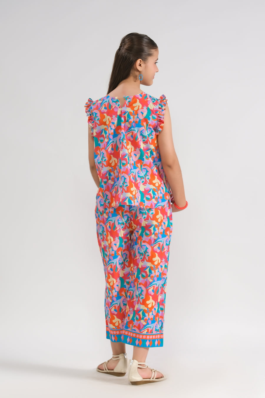 Sprinkles Stitched 2 Piece Summer Co Ord Sets Kids Collection'2025-Sunset Petals - Co-ord Set