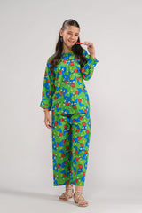 Sprinkles Stitched 2 Piece Summer Co Ord Sets Kids Collection'2025-Emerald Bloom - Co-ord Set