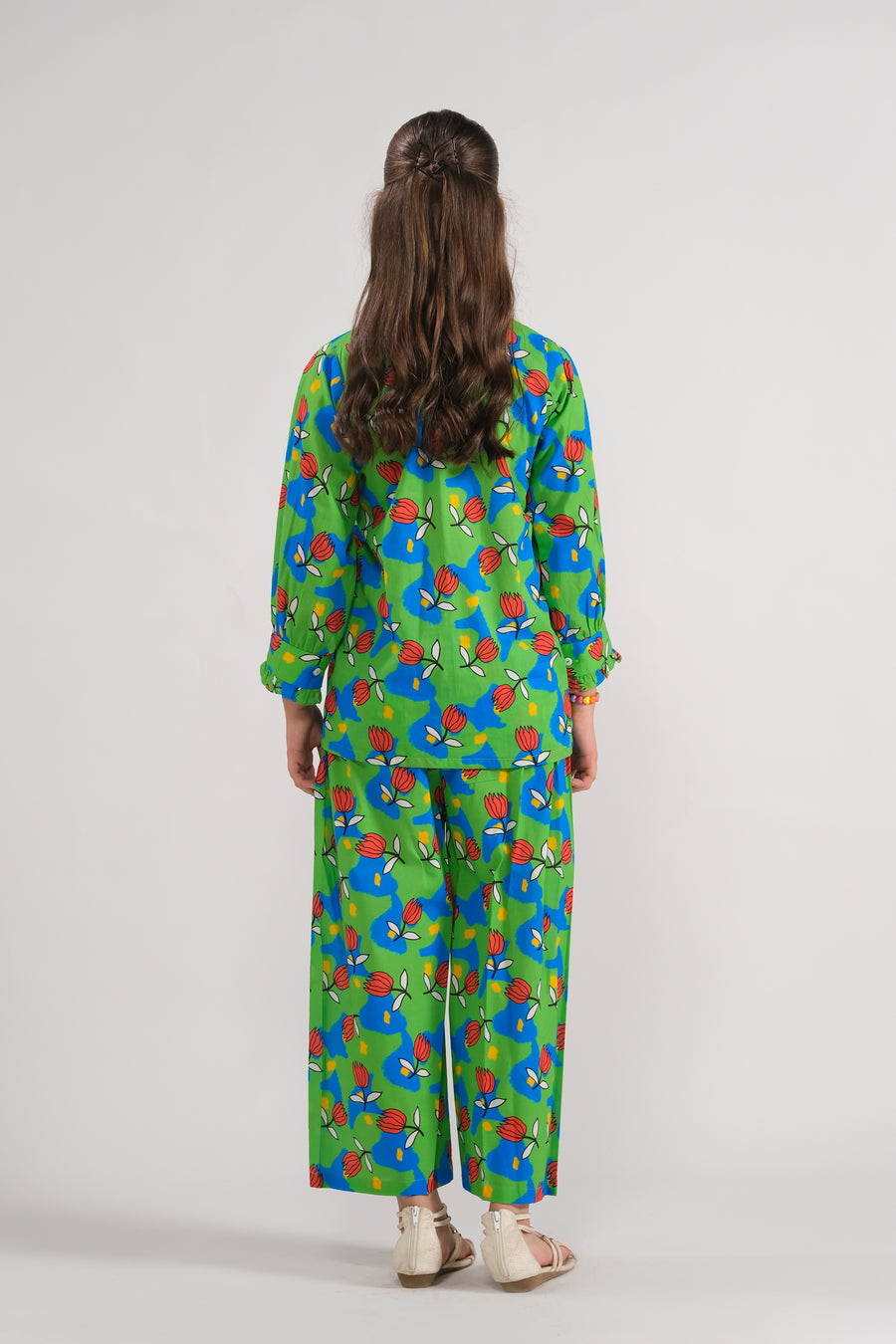 Sprinkles Stitched 2 Piece Summer Co Ord Sets Kids Collection'2025-Emerald Bloom - Co-ord Set