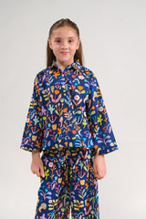 Sprinkles Stitched 2 Piece Summer Co Ord Sets Kids Collection'2025-Floral Nocturne - Co-ord Set