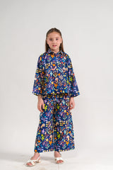 Sprinkles Stitched 2 Piece Summer Co Ord Sets Kids Collection'2025-Floral Nocturne - Co-ord Set
