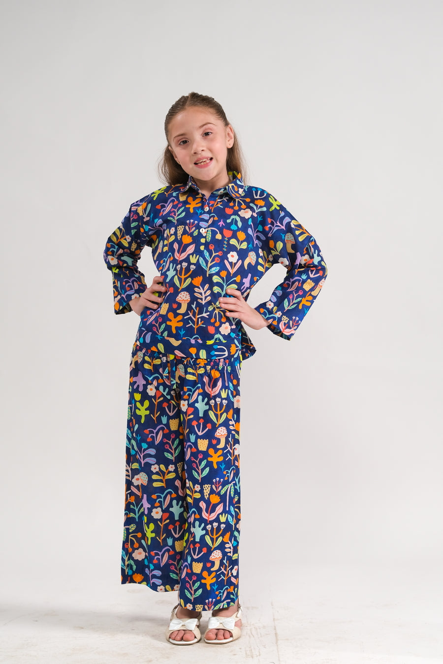 Sprinkles Stitched 2 Piece Summer Co Ord Sets Kids Collection'2025-Floral Nocturne - Co-ord Set
