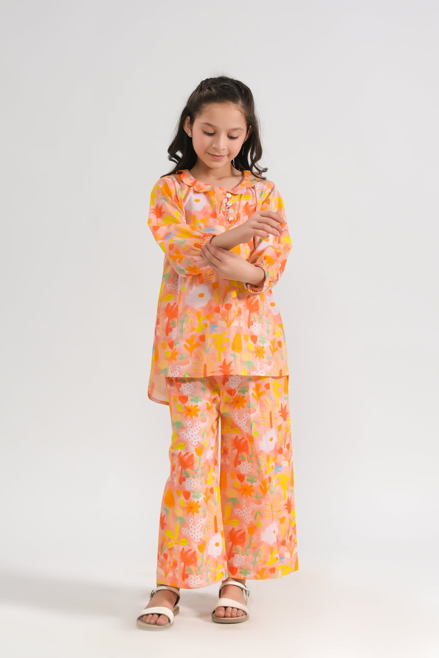 Sprinkles Stitched 2 Piece Summer Co Ord Sets Kids Collection'2025-Sunset Glow - Co-ord Set