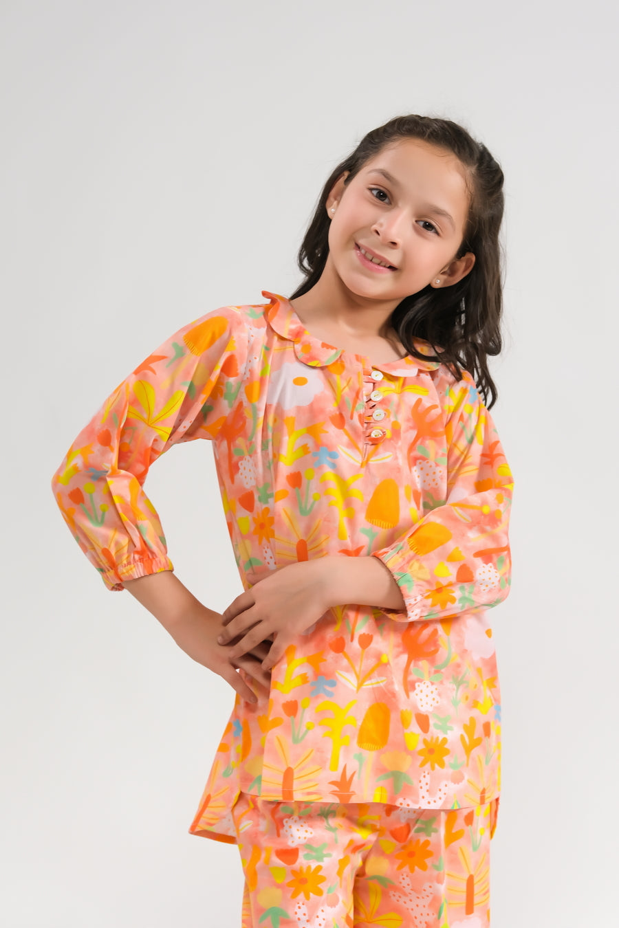 Sprinkles Stitched 2 Piece Summer Co Ord Sets Kids Collection'2025-Sunset Glow - Co-ord Set