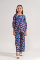 Sprinkles Stitched 2 Piece Summer Co Ord Sets Kids Collection'2025-Twilight Petals - Co-ord Set