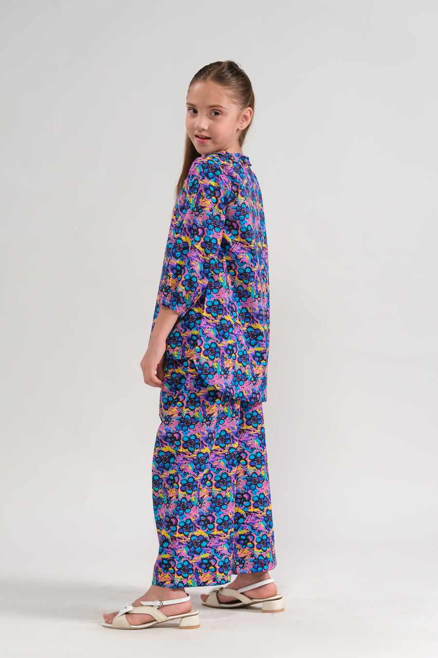 Sprinkles Stitched 2 Piece Summer Co Ord Sets Kids Collection'2025-Twilight Petals - Co-ord Set