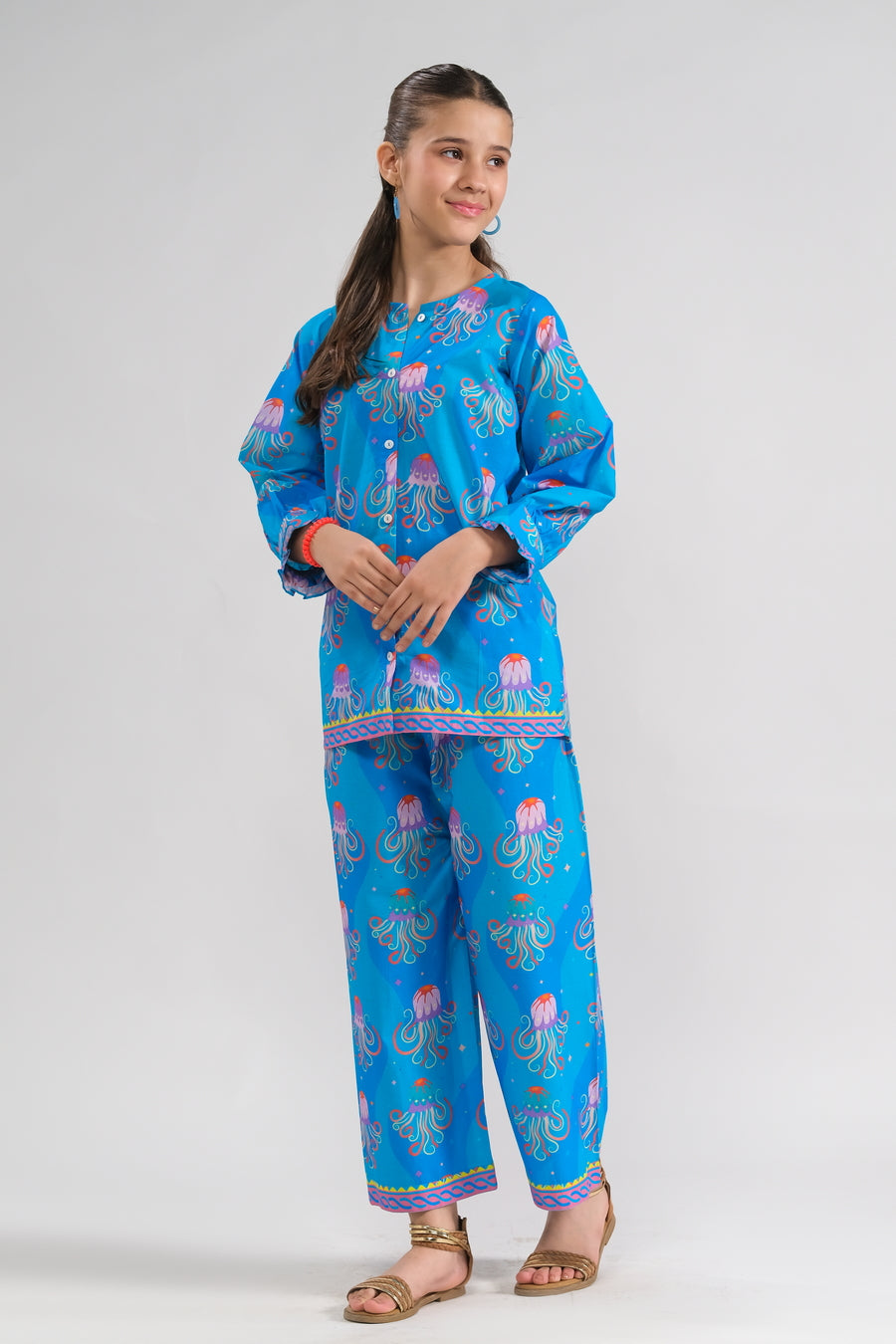 Sprinkles Stitched 2 Piece Summer Co Ord Sets Kids Collection'2025-Oceanic Whimsy- Co-ord Set