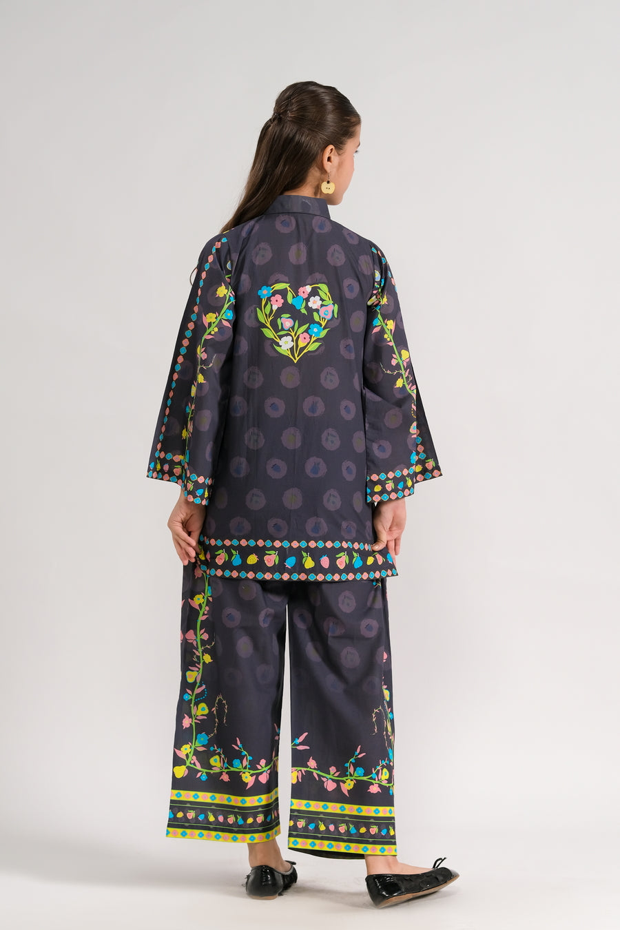 Sprinkles Stitched 2 Piece Summer Co Ord Sets Kids Collection'2025-Midnight Flora - 2pcs